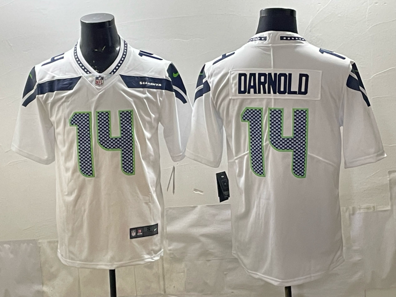 Men 2026 Seattle Seahawks #14 Darnold White Nike Limited NFL Jersey 003->seattle seahawks->NFL Jersey